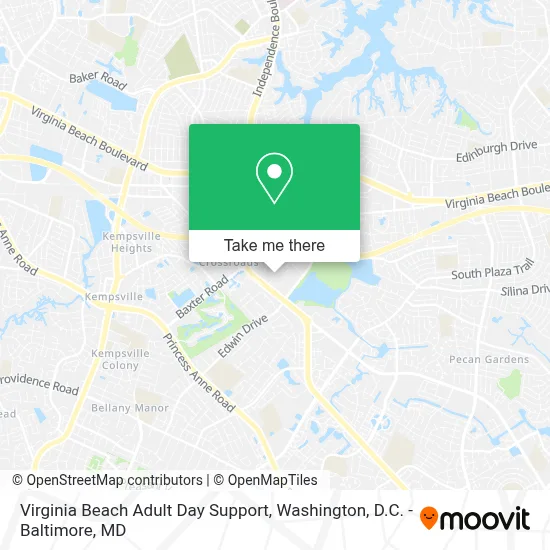Virginia Beach Adult Day Support map