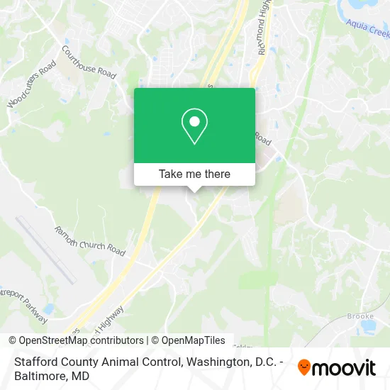 Stafford County Animal Control map