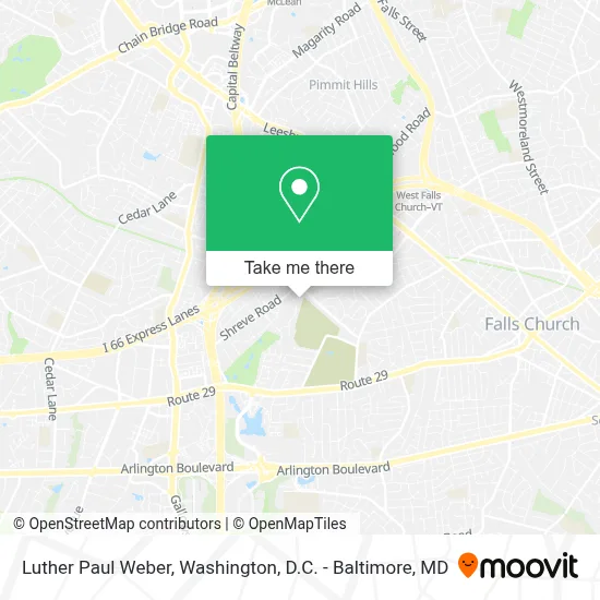 Luther Paul Weber map