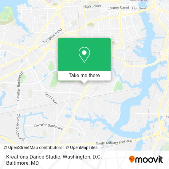 Kreations Dance Studio map