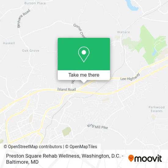 Preston Square Rehab Wellness map