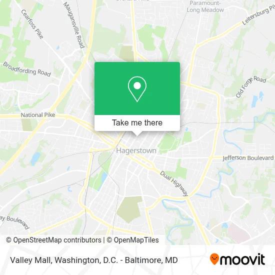 Valley Mall map