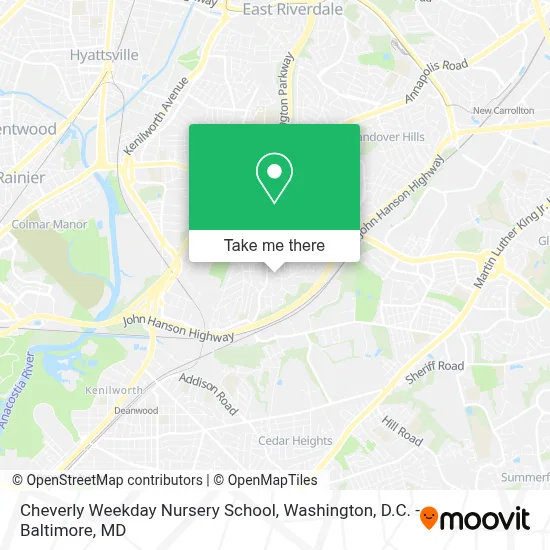 Cheverly Weekday Nursery School map