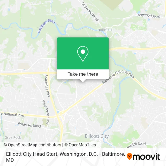 Ellicott City Head Start map