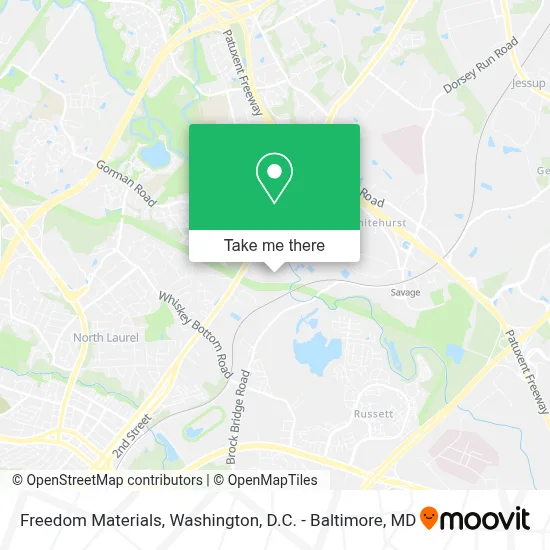 Freedom Materials map
