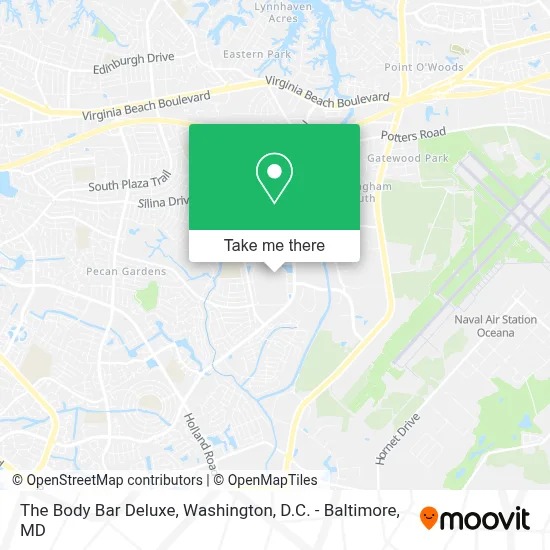 The Body Bar Deluxe map