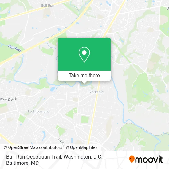 Bull Run Occoquan Trail map
