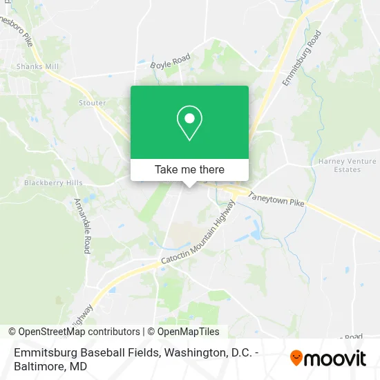 Emmitsburg Baseball Fields map