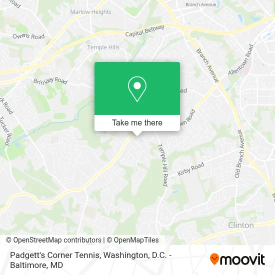 Padgett's Corner Tennis map