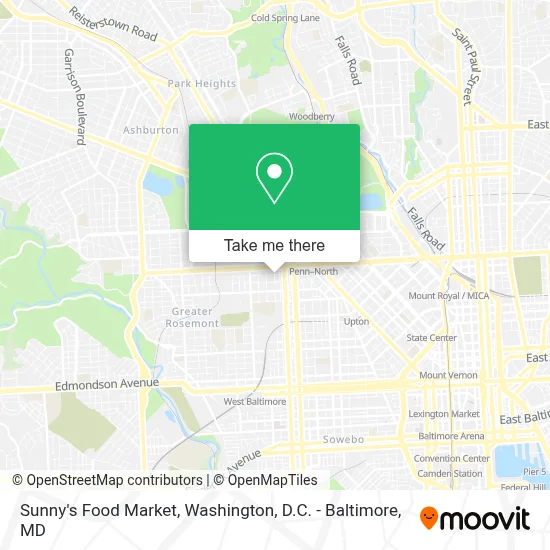 Sunny's Food Market map