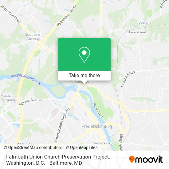 Falmouth Union Church Preservation Project map
