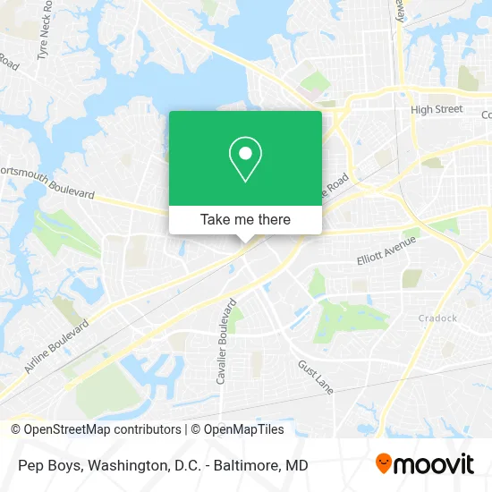 Pep Boys map
