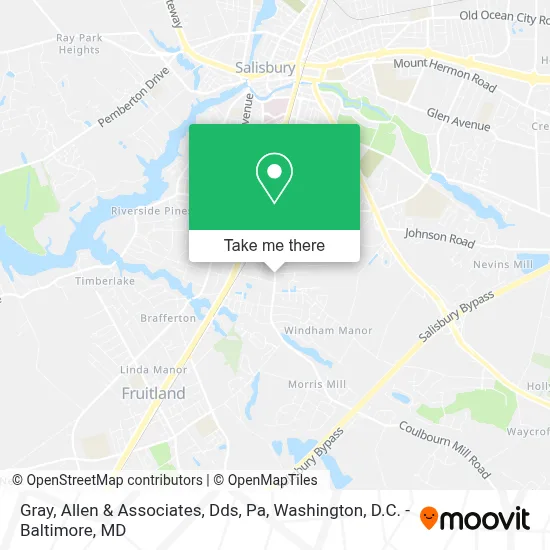 Gray, Allen & Associates, Dds, Pa map