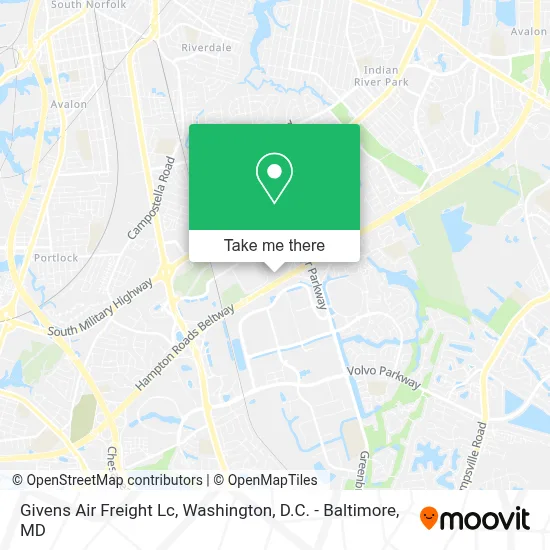 Givens Air Freight Lc map
