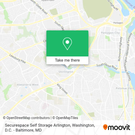 Securespace Self Storage Arlington map