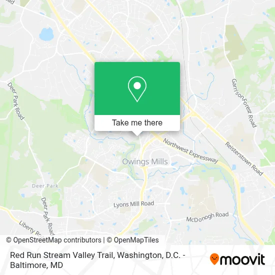 Red Run Stream Valley Trail map