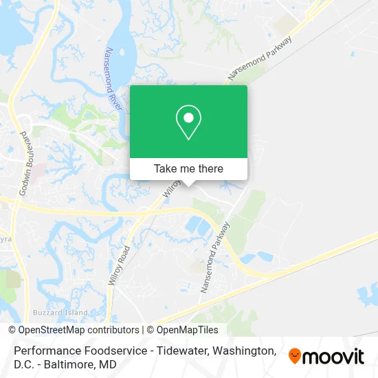 Performance Foodservice - Tidewater map