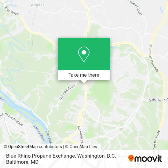 Blue Rhino Propane Exchange map