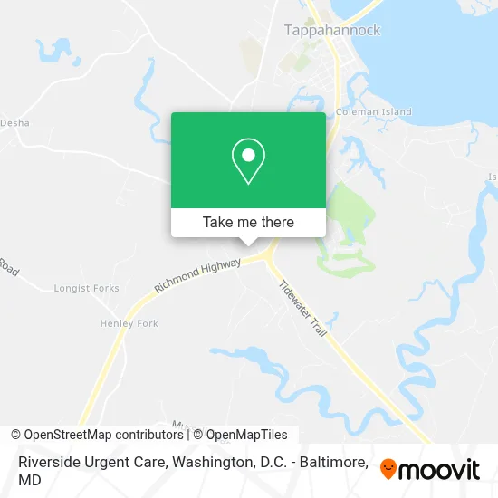Riverside Urgent Care map