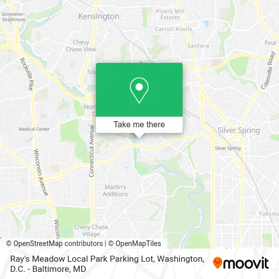 Ray's Meadow Local Park Parking Lot map