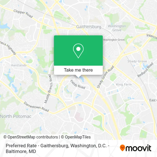 Preferred Rate - Gaithersburg map