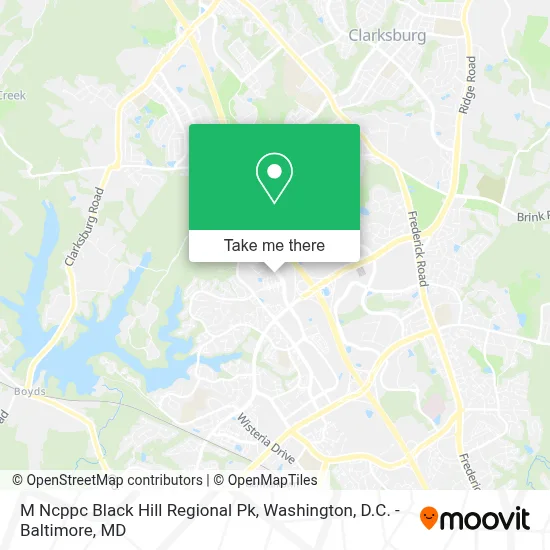 M Ncppc Black Hill Regional Pk map