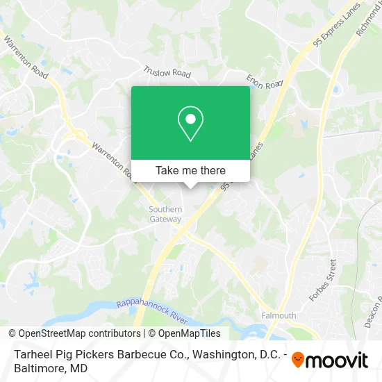 Tarheel Pig Pickers Barbecue Co. map