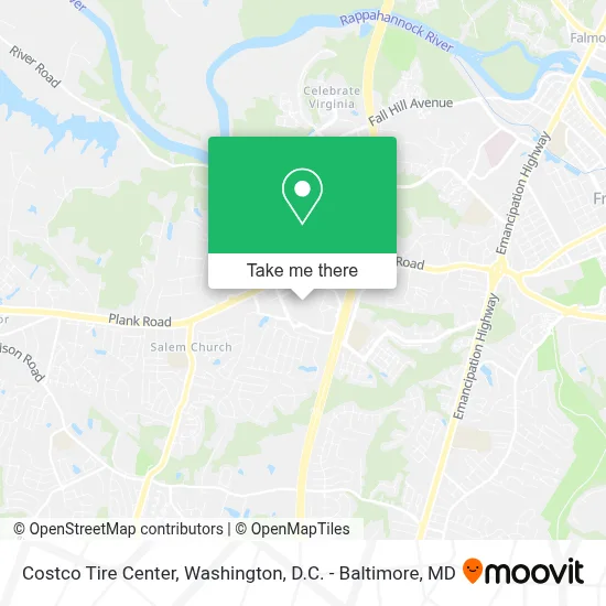 Costco Tire Center map