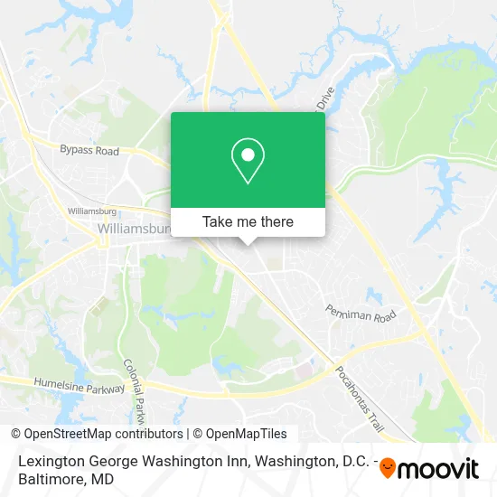 Lexington George Washington Inn map