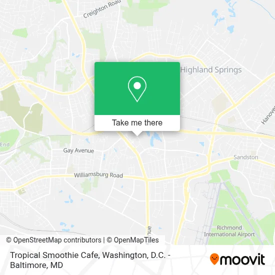 Tropical Smoothie Cafe map