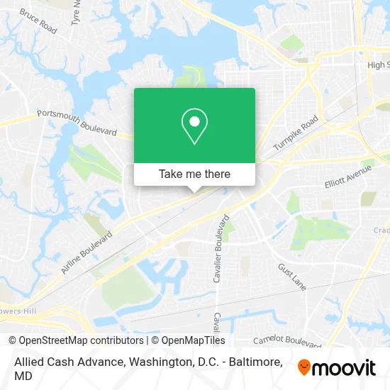 Allied Cash Advance map