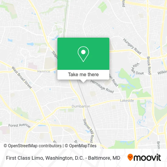 First Class Limo map