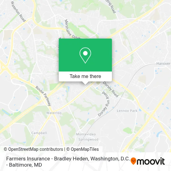 Farmers Insurance - Bradley Heden map