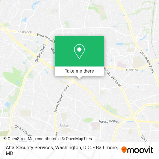 Alta Security Services map