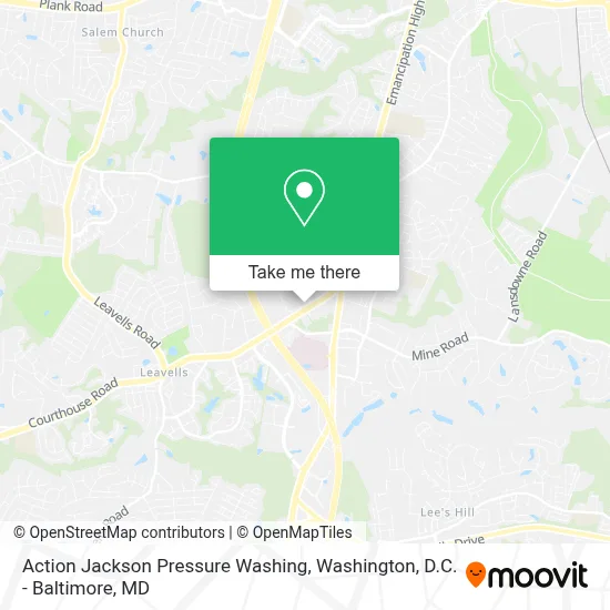 Action Jackson Pressure Washing map