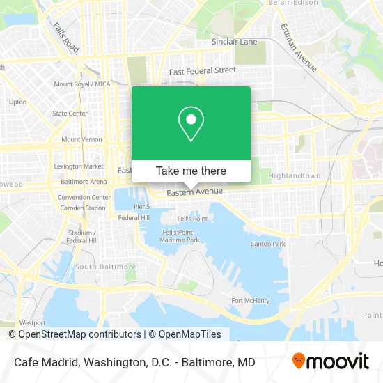 Cafe Madrid map