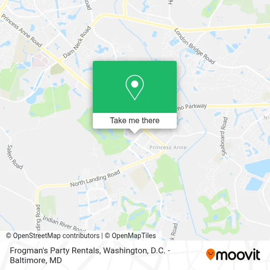 Frogman's Party Rentals map