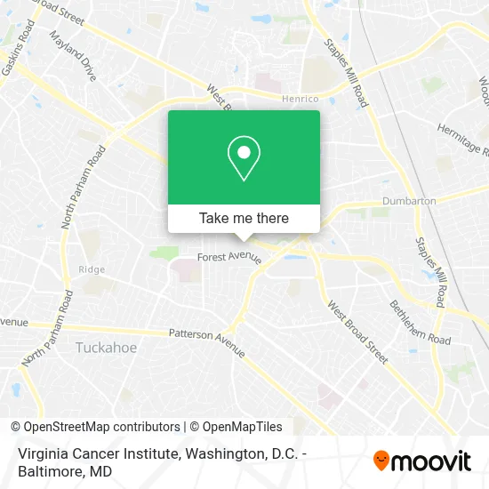 Virginia Cancer Institute map