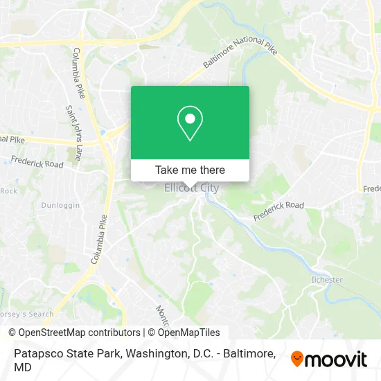 Patapsco State Park map
