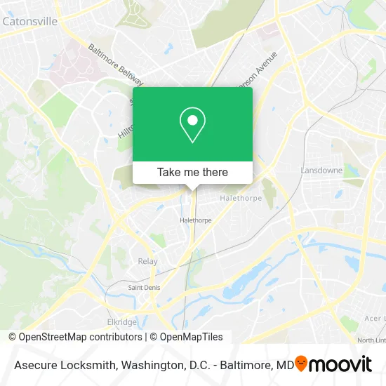 Asecure Locksmith map