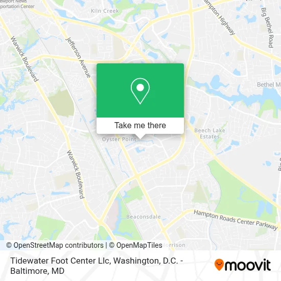 Tidewater Foot Center Llc map