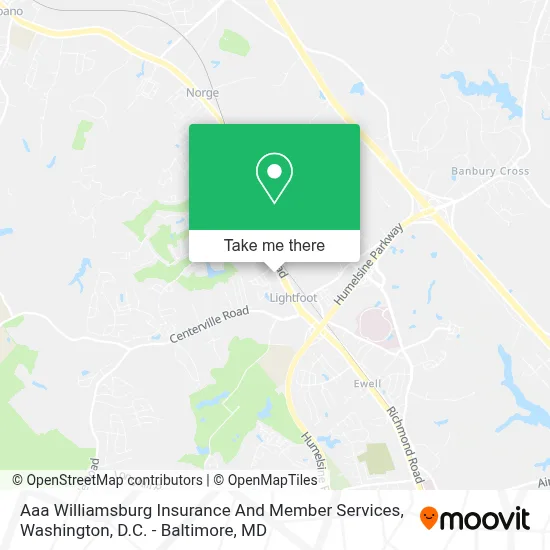 Aaa Williamsburg Insurance And Member Services map