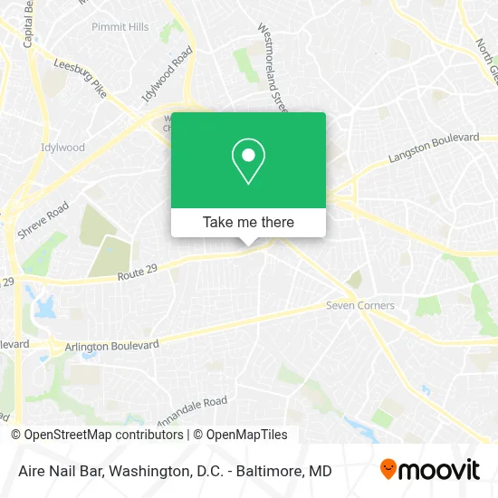 Aire Nail Bar map