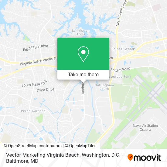 Vector Marketing Virginia Beach map