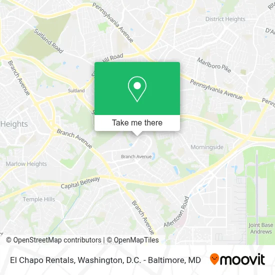 El Chapo Rentals map
