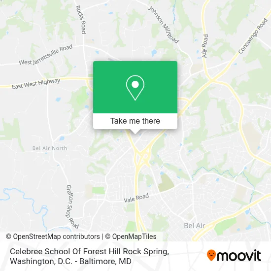 Celebree School Of Forest Hill Rock Spring map