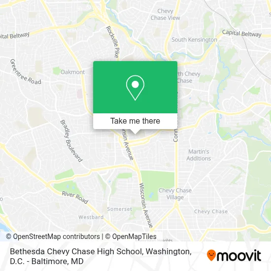 Bethesda Chevy Chase High School map