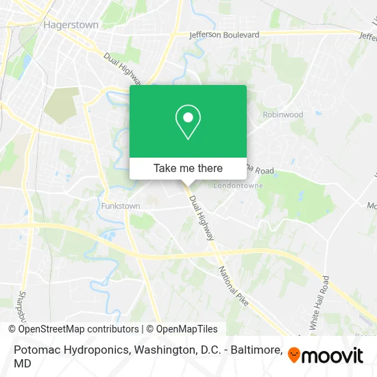 Potomac Hydroponics map