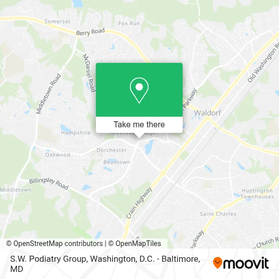 S.W. Podiatry Group map