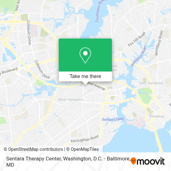 Sentara Therapy Center map
